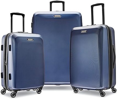 4. American Tourister Moon Light Hard-Shell Affordable Luggage Set